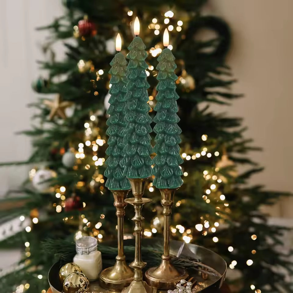 Set 3 Candele Albero Natalizio LED – con Telecomando